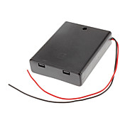 Four AAA batteries box  6V with cover and switch