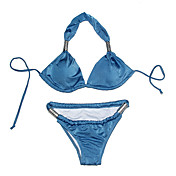 Sexy Halter Medal Buckle Dekoreret Bikini