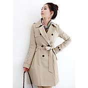 Women's Tailored Collar Bow Belt Windbreak