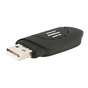 De alta calidad Mini Adaptador USB portátil 2.0/802.11n/150m Wireless USB (Negro)