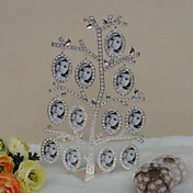 Shining Rhinestone Alloy Family Tree Photo Frame With 12 Hanging Hanging Frames
