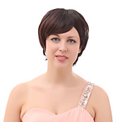 Capless Mixed Hair Black Short Straight Hair Wigs