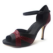 Women's Leather Upper Ankle Strap Tango/Ballroom Dance Shoes