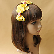 Handmade mousseline de soie jaune Blossom Pays Lolita Bandeau