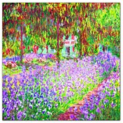 The Artist's Garden at Giverny, c.1900 by Claude Monet Famous Art Print