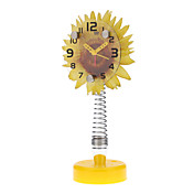 4 "Sunflower Style Primavera Base Analog Clock Alarm (giallo, 1xAA)