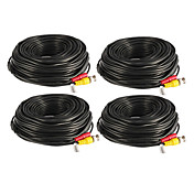 4 PCS 30 Meters (or 99 Feet) BNC Video and Power 12V DC Integrated Cable