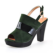 Suede Chunky Heel Slingbacks With Split Joint Party / Evening Shoes (More Colors)