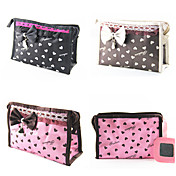 Briefcase Pattern Make up/Cosmetics Bag with Mirror Loving Heart Lace Bowknot(Assorted Colors)