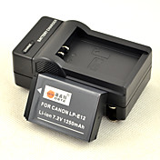 DSTE Volle Coded 7.2V 1250mAh LP-E12 Li-Ionen-Akku und US-Stecker DC136 für Canon EOS-M Kamera