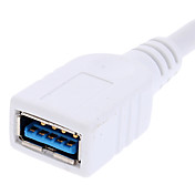 USB 3.0 90-Grad nach links M / F Verlängerungskabel für Drucker, mobile Geräte (0,3 m)