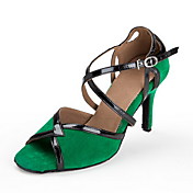 Camurça com tira no tornozelo das mulheres personalizadas Latina / Sapatos de dança de salão