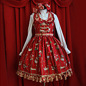 Funny Amusement Park ærmeløs Knælang rød sød Lolita Dress
