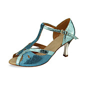 Glitter Sparkling Women personalizzata e superiori in similpelle con fibbia Scarpe da ballo (altri colori)