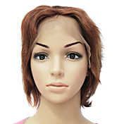 Full Front 100% Real Human Hair Brown Short Hair Wig