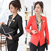 One Button Blazer Slim Mulheres