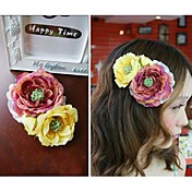 Women's Sweet Romantic Double Flowers Hair Clip