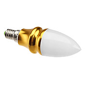 E14 3W 240LM 6000-6500K Natural White Light Golden Shell LED Candle Bulb (85-265V)