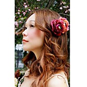 Vrouwen Light Mix Dark Color Double Flower Hair Clip