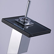 contemporanea bagno lavello con rubinetto cascata di vetro beccuccio