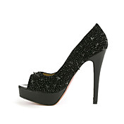 Suede Rivet og rhinestones stiletto hæl Peep Toe Pumper fest / kveld sko