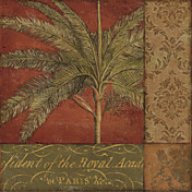 Printed Art Botanical Golden Palm II by NBL Studio