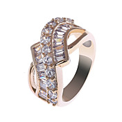 Elegant Copper Alloy CZ Diamond Rings