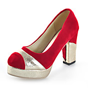 Chic Suede Chunky Heel Pumps With Split Joint Party / Evening / Wedding Shoes (More Colors)