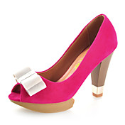 Suede Chunky Heel Peep Toe With Bowknot Office / Party / Evening Shoes (More Colors)