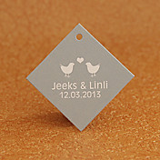 Personalized Rhombus Favor Tag - Birds (Set of 30)