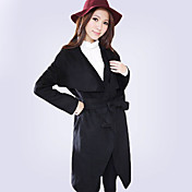 Women's Wool Cape Belted Trench Coat