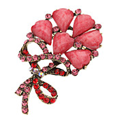 Red Ribbon Cutting ángulo resina broche de diamante