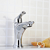 Contemporary Chrome Finish Centerset Bathroom Sink Faucets