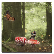 Framed Art Print Animal Mia's Amazing Dream Charm by Liz Zernich
