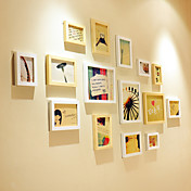 Set of 15 Wooden Photo Wall Frame Combination