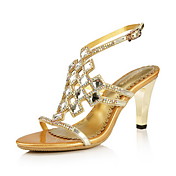 Stylish Leather Stiletto Heel Sandals With Rhinestone And Buckle Party/Evening Shoes(More Colors)