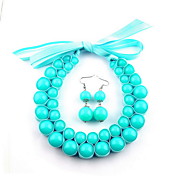 Fashion Resin with Ribbon Jewerly Set More Colors