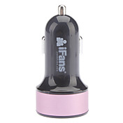 iFans Made for iPhone iPad Sortie chargeur de voiture double USB (2.1A + 1,0, Violet, MFI certificat)