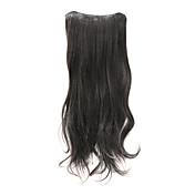 21" Premium Clip in Hair Extensions Black Full Head
