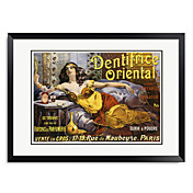 Ingelijste kunstdruk Vintage Dentrifice Oriental door Vintage Apple Collection