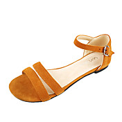 Fashion Suede Flat Heel Sandals With Buckle Casual Shoes(More Colors)