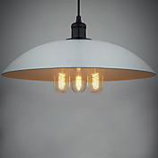 180W Modern Pendant Light with 3 Lights in Big Lid Shade in Loft Style