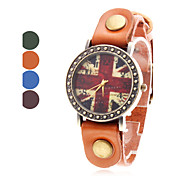 Mujer es el Estilo Jack reloj de pulsera de cuarzo analógico Unión cuero (varios colores)