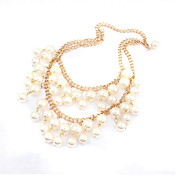 Unique Alloy with Imitation Pearl Necklaces