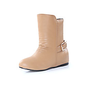 Fabulous kunstlæder Flat Heel Boots med spænde part / aften sko (flere farver)