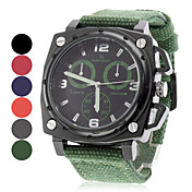 Mænds Fabric Analog kvarts armbåndsur (assorterede farver)