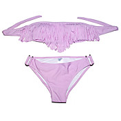 Frauen bandeau trägerlosen purple Akazien Bademode