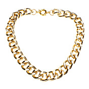 18 Inches Section Of Shiny Thick Aluminum Chain Necklace