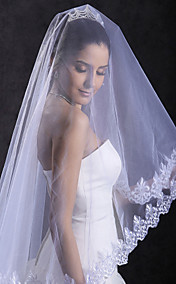 1 Layer Beautiful Cathedral Wedding Veil