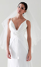 Two Layers Fingertip Wedding Bridal Veil